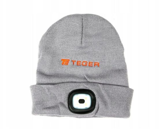 LED galvas lukturis COB cepurē ar USB uzlādi Teger T-LED-0085